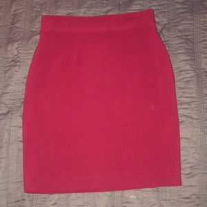 Crimson Paniz Pencil Skirt